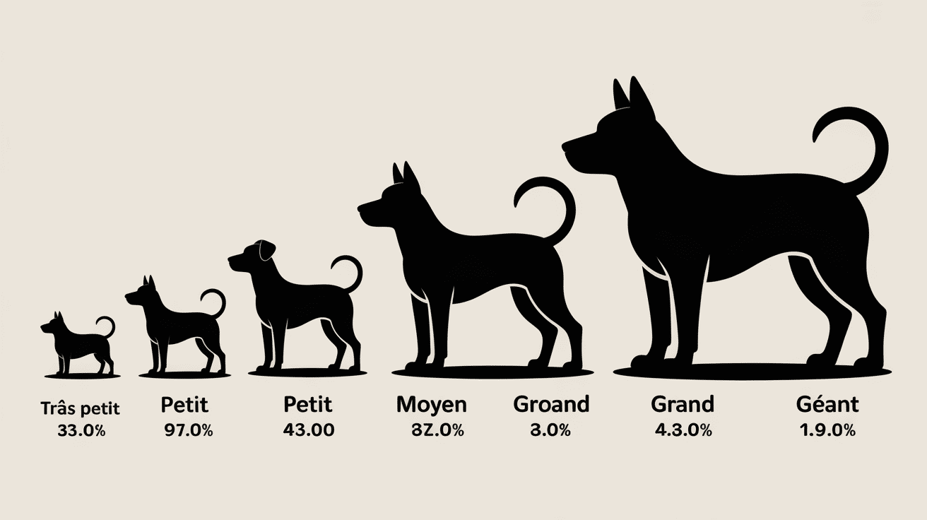 Comparatif poids chien différentes races
