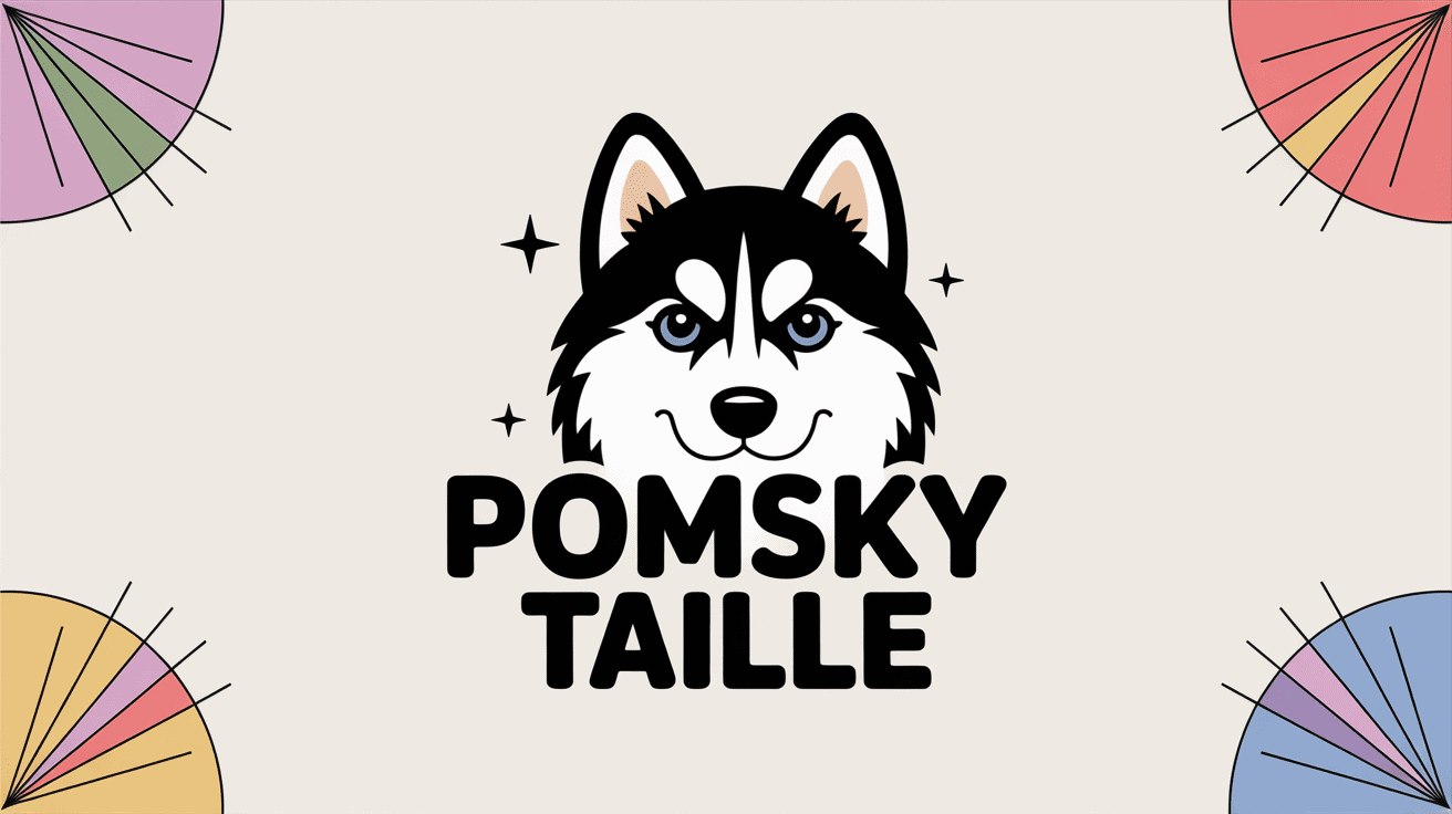Illustration mignonne pomsky taille husky spitz