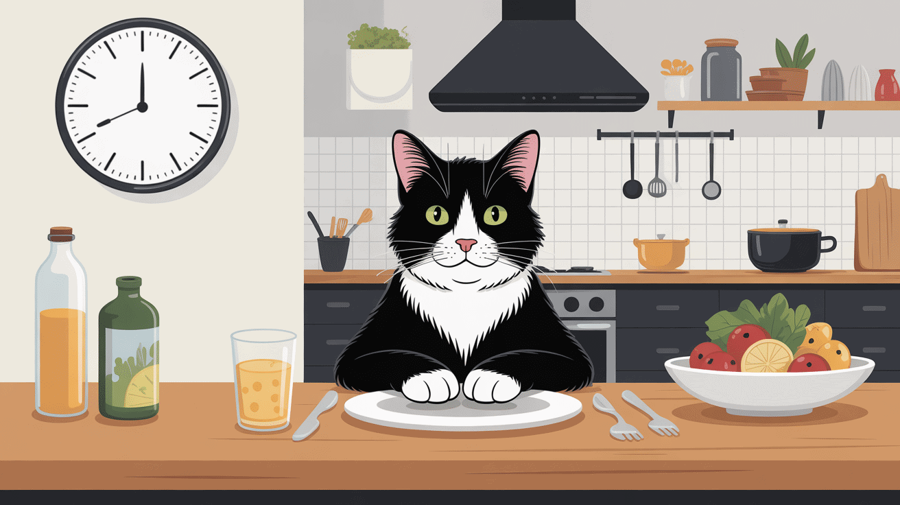 pourquoi mon chat me fixe chat devant gamelle vide