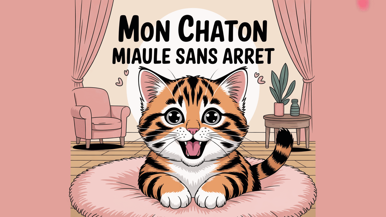 Chaton miaulant coussin pourquoi mon chaton miaule tout le temps