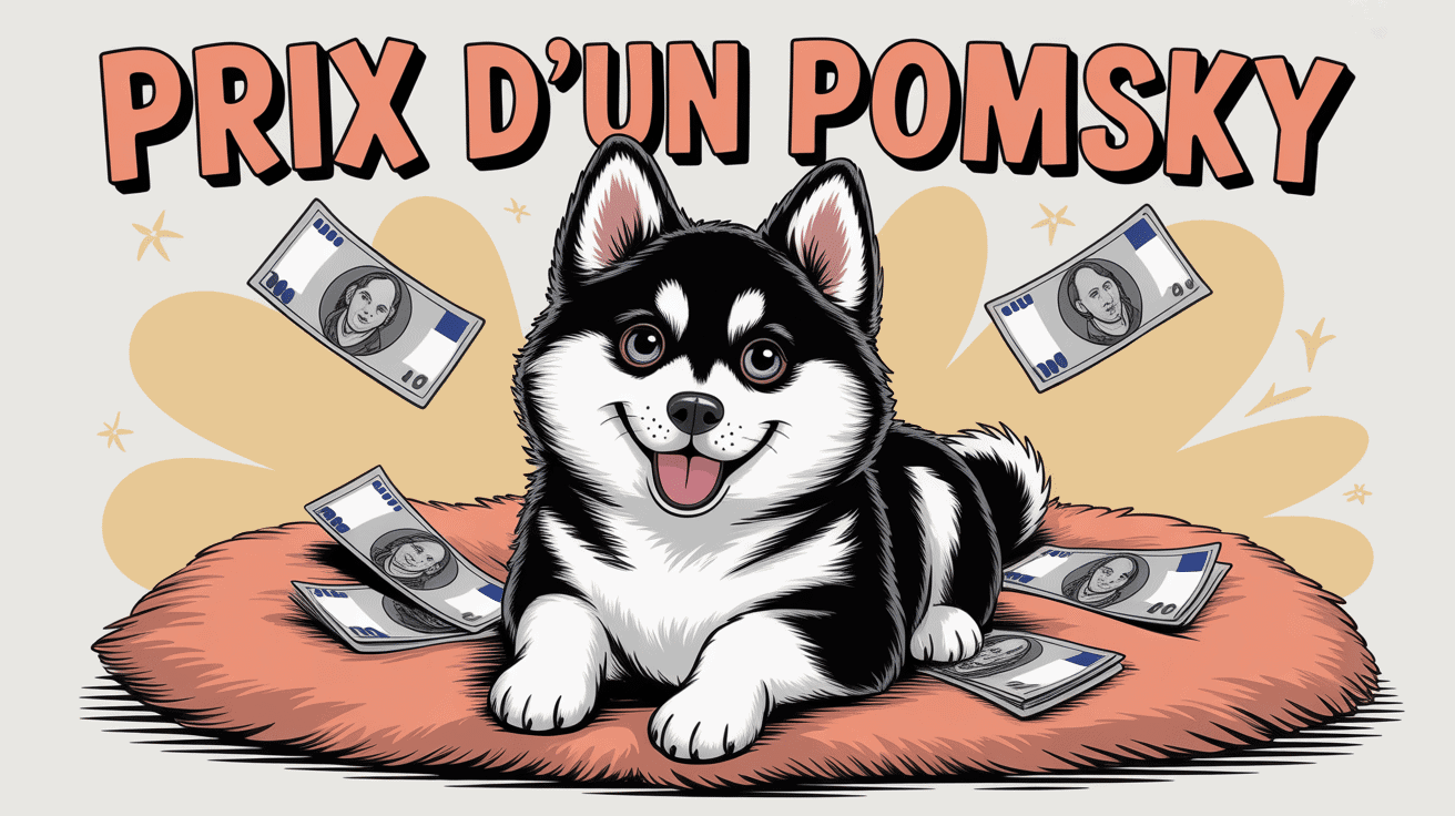 prix pomsky chiot yeux bleus coussin billets