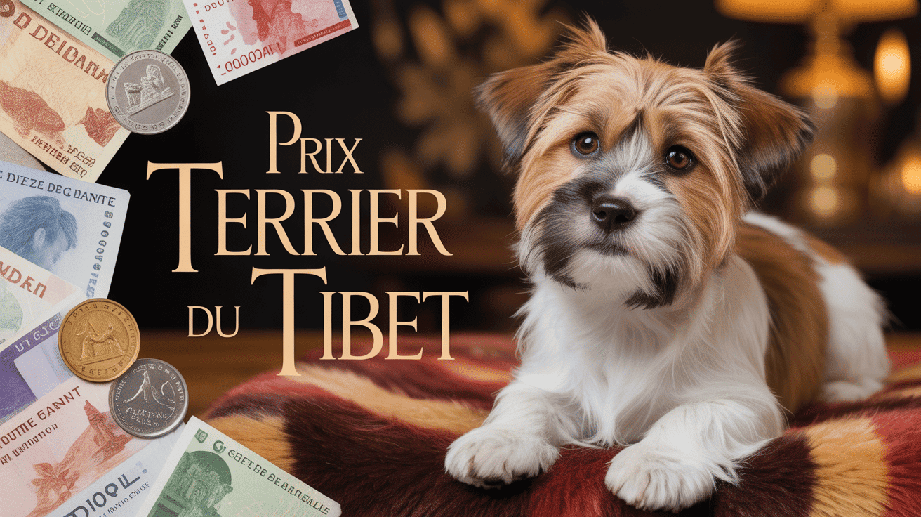 Prix terrier du Tibet chien élégant coussin