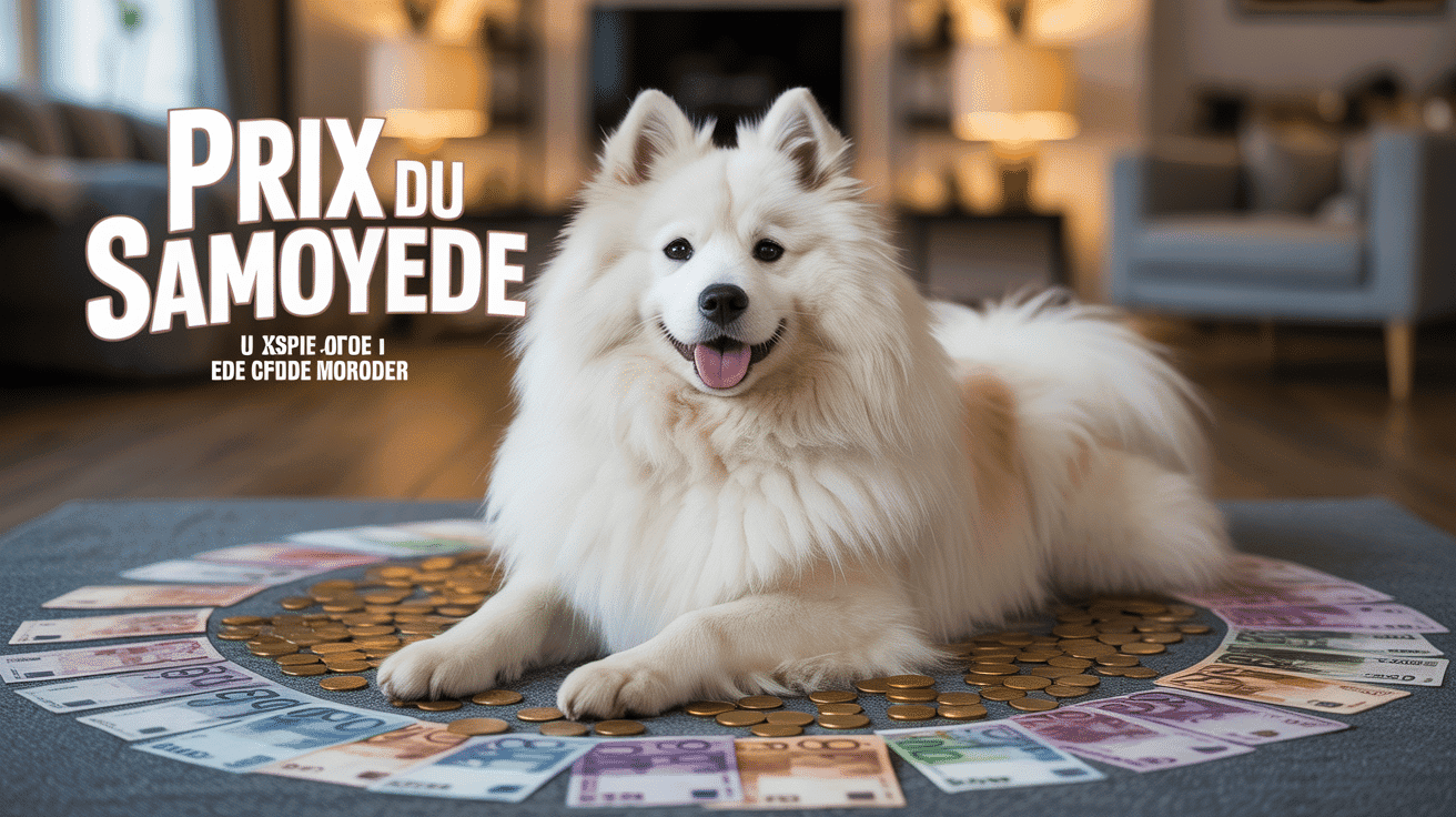 Samoyède prix chien blanc billets euros salon