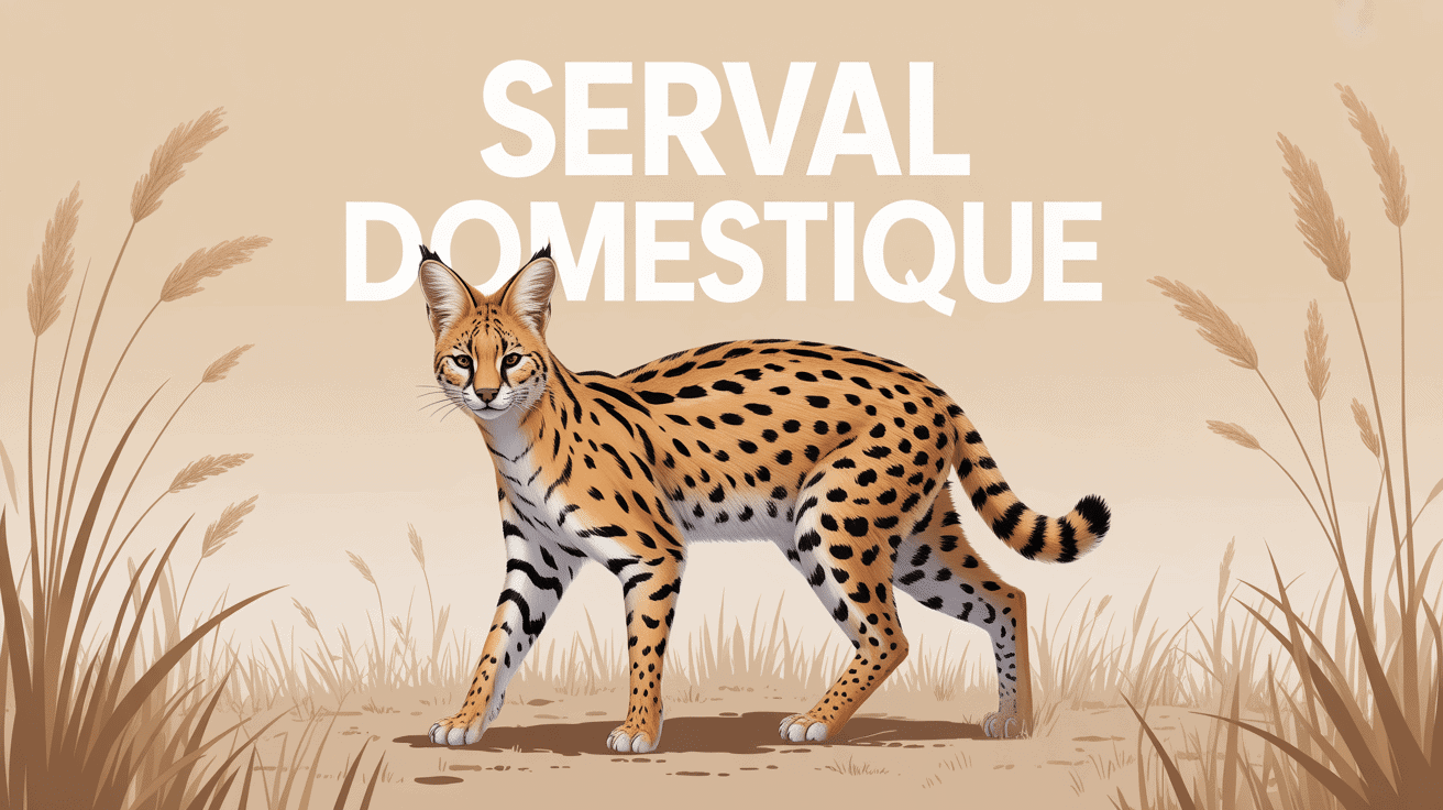 serval domestique debout savane