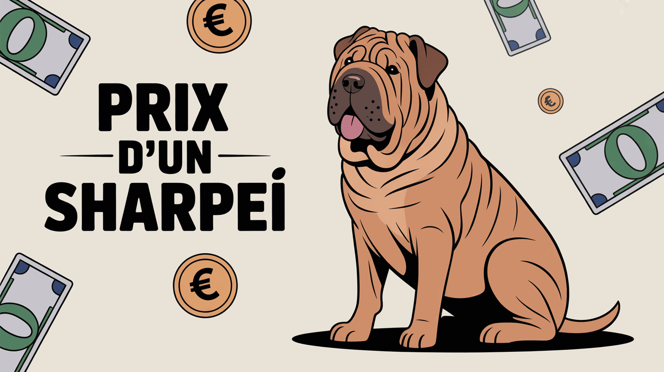 Sharpei prix achat chien illustration