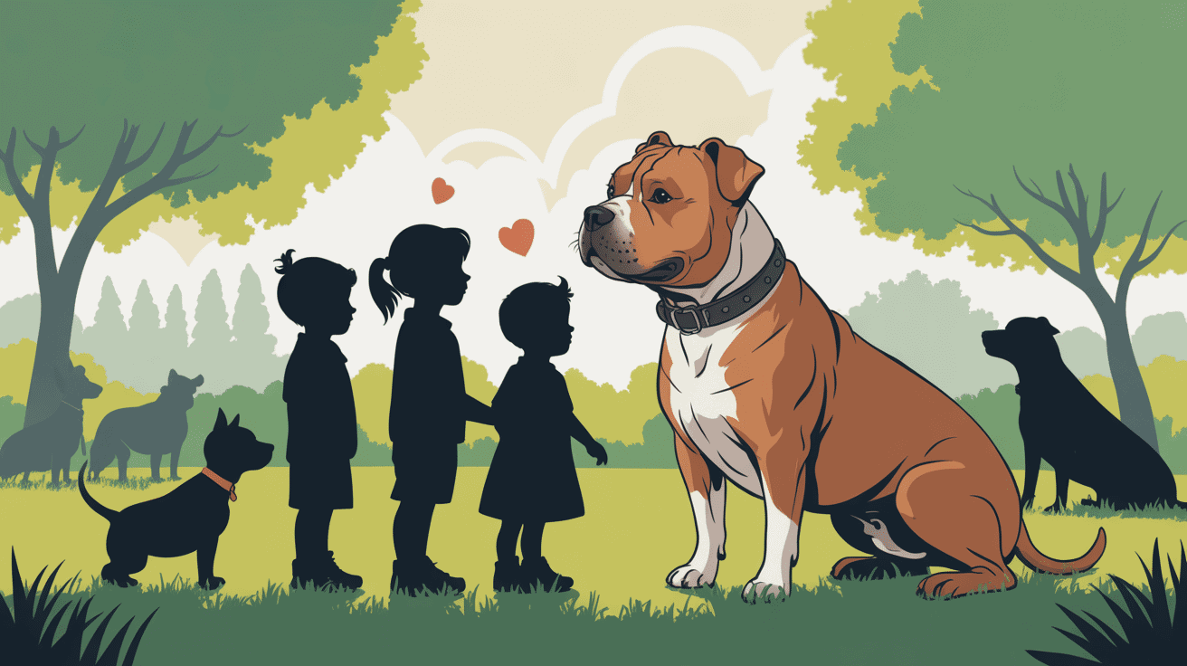 Staffordshire bull terrier caractère interactions enfants et animaux