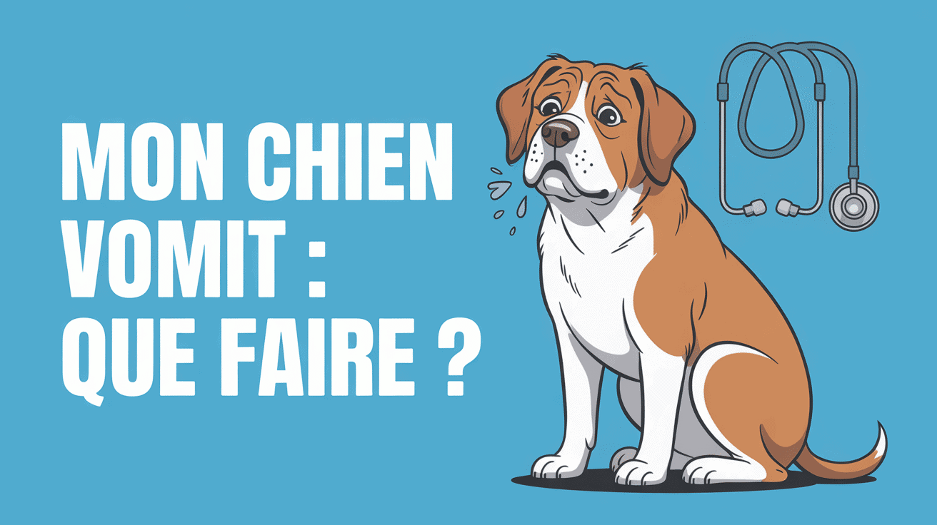 Chien vomissements en détresse chez vétérinaire