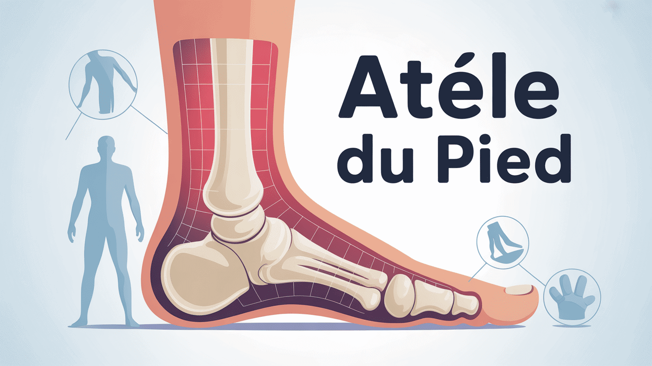 Illustration atele du pied, zones de pression et voûte
