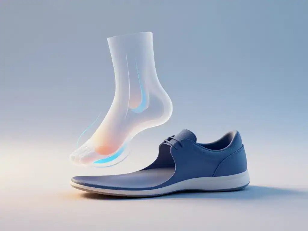 Scene semelles atele du pied avec répartition des appuis