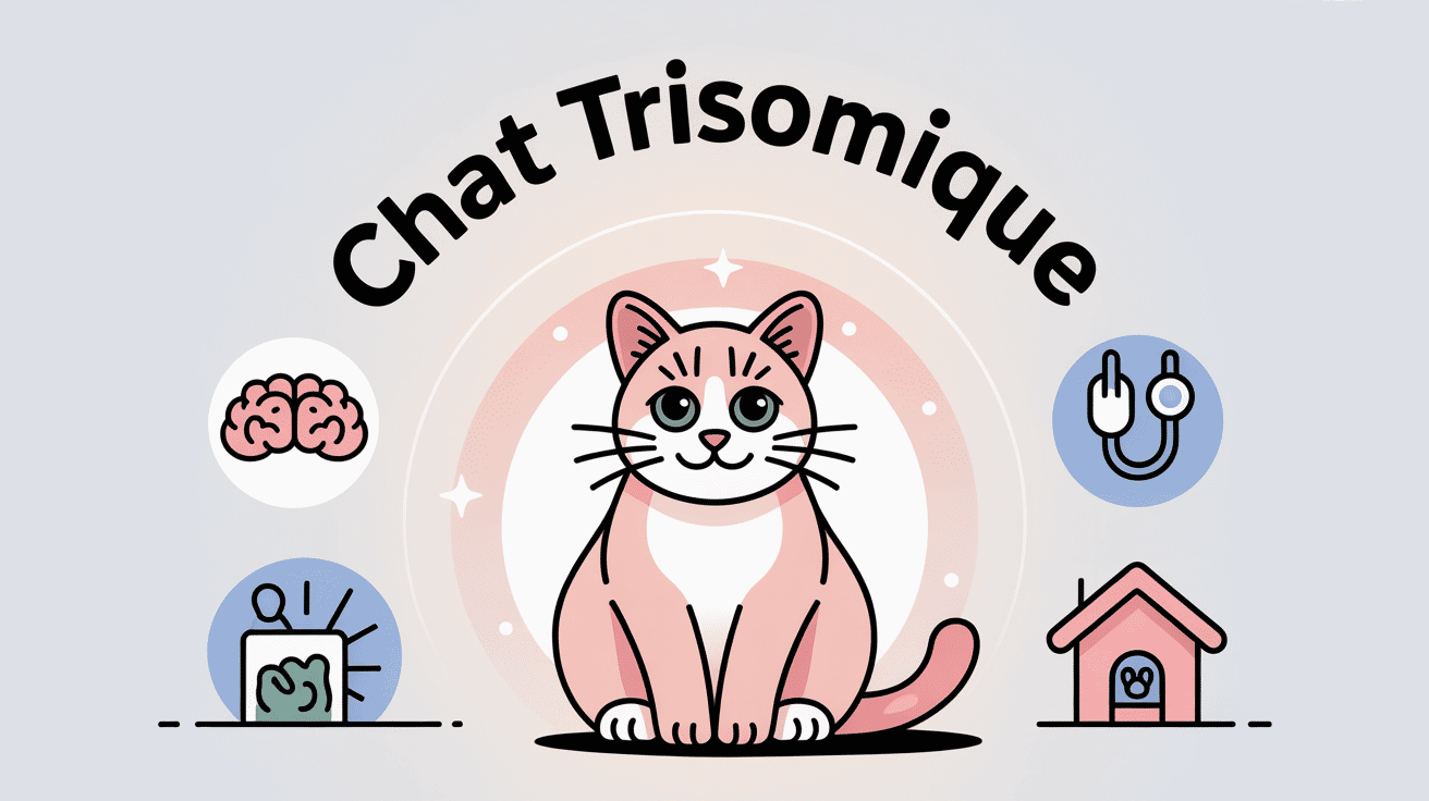 Illustration chat trisomique mythe, signes et vétérinaire