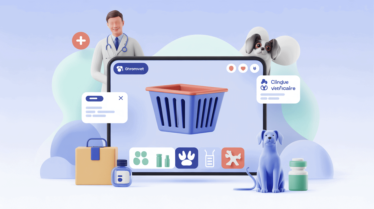 Illustration chronovet plateforme connectée aux cliniques