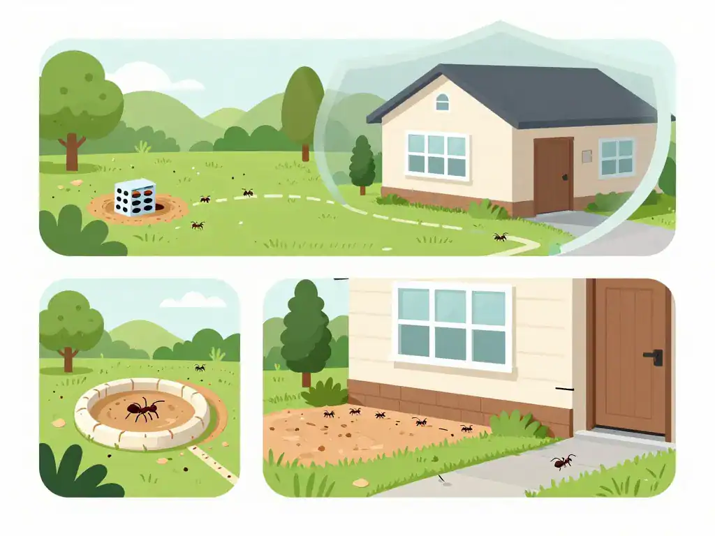 contrôle fourmi rouge appâts barrières et colmatage