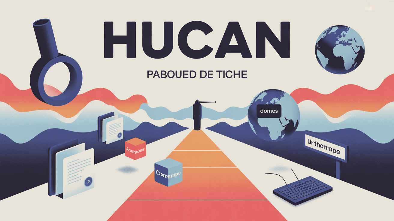 Illustration hucan significations marque acronyme domaine typo