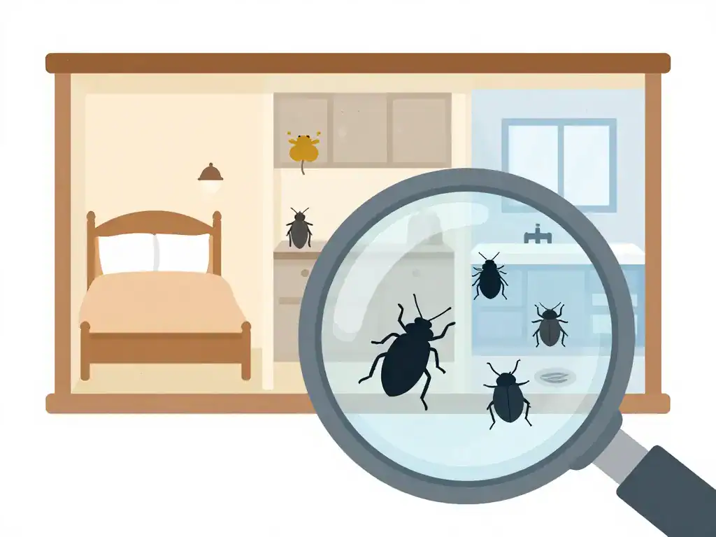 Schéma insectes fréquents minuscule insecte noir tres petit maison