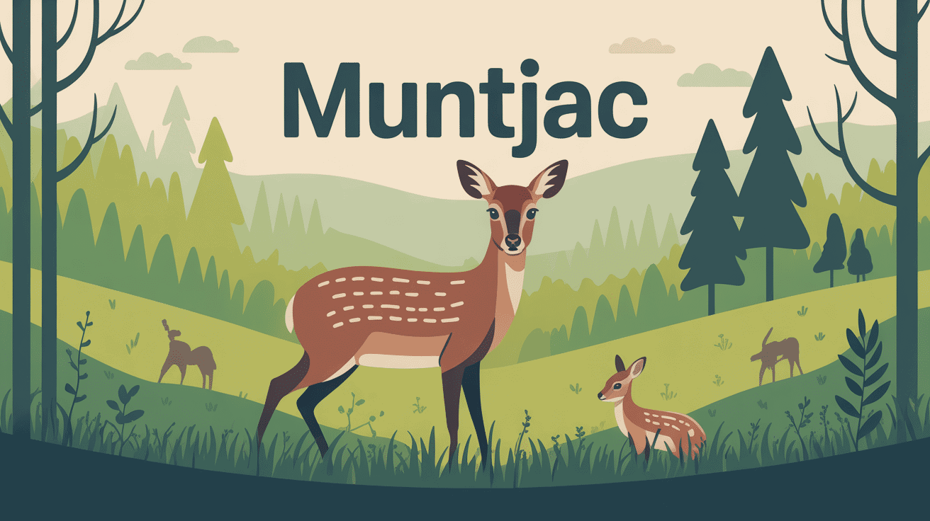 illustration muntjac et forêt européenne, présentation et enjeux
