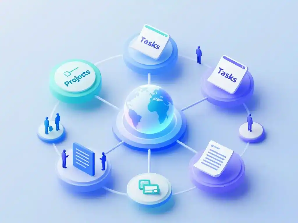 Schéma des modules pidoov projets tâches fichiers