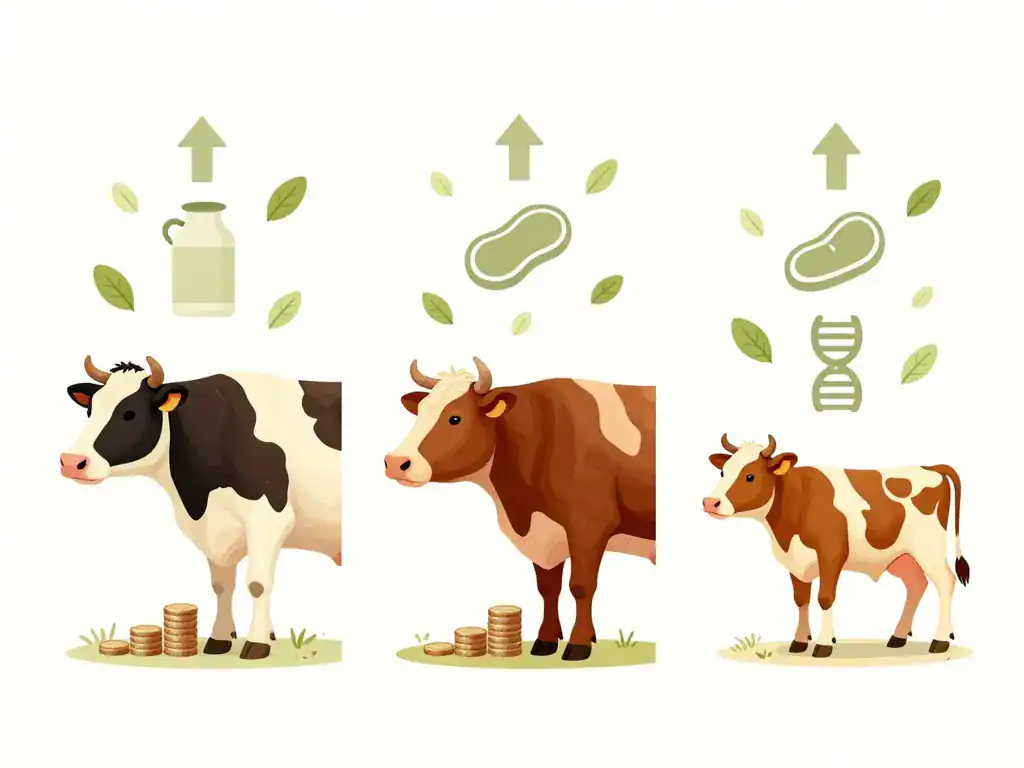 Comparatif du prix d'une vache lait vs viande et génisse