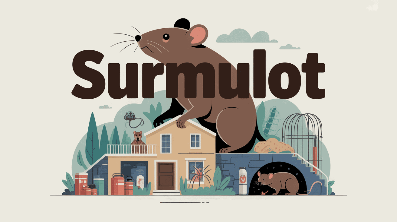 Illustration du surmulot près d’une maison, risques et prévention