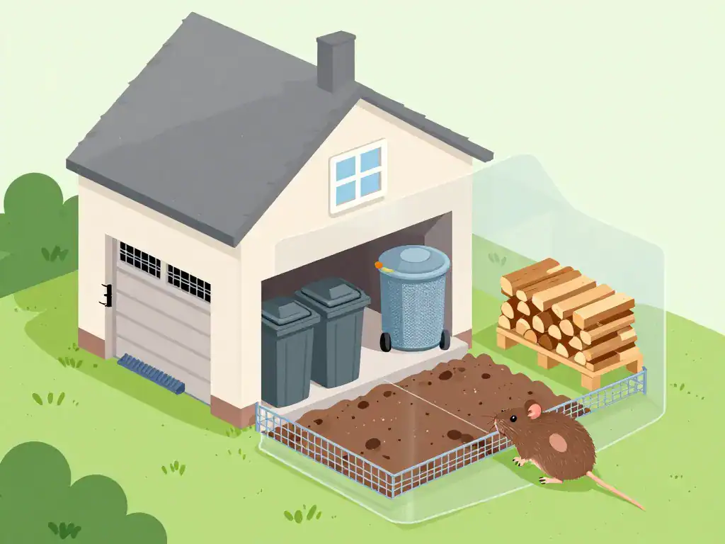 Illustration prévention du surmulot autour d’une maison