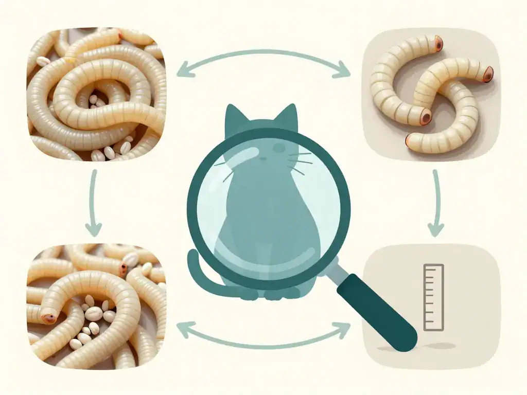 vers du chat photo schéma identification ascaris et ténia