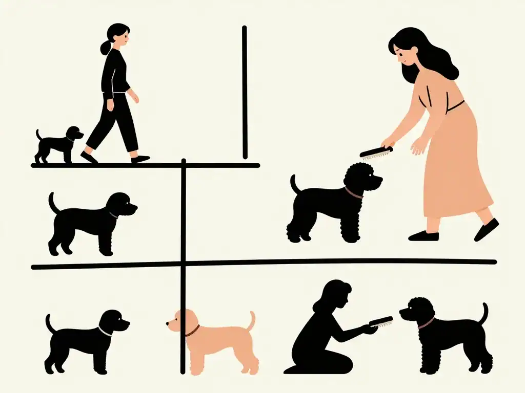 soins quotidiens caniche toy routines éducatives