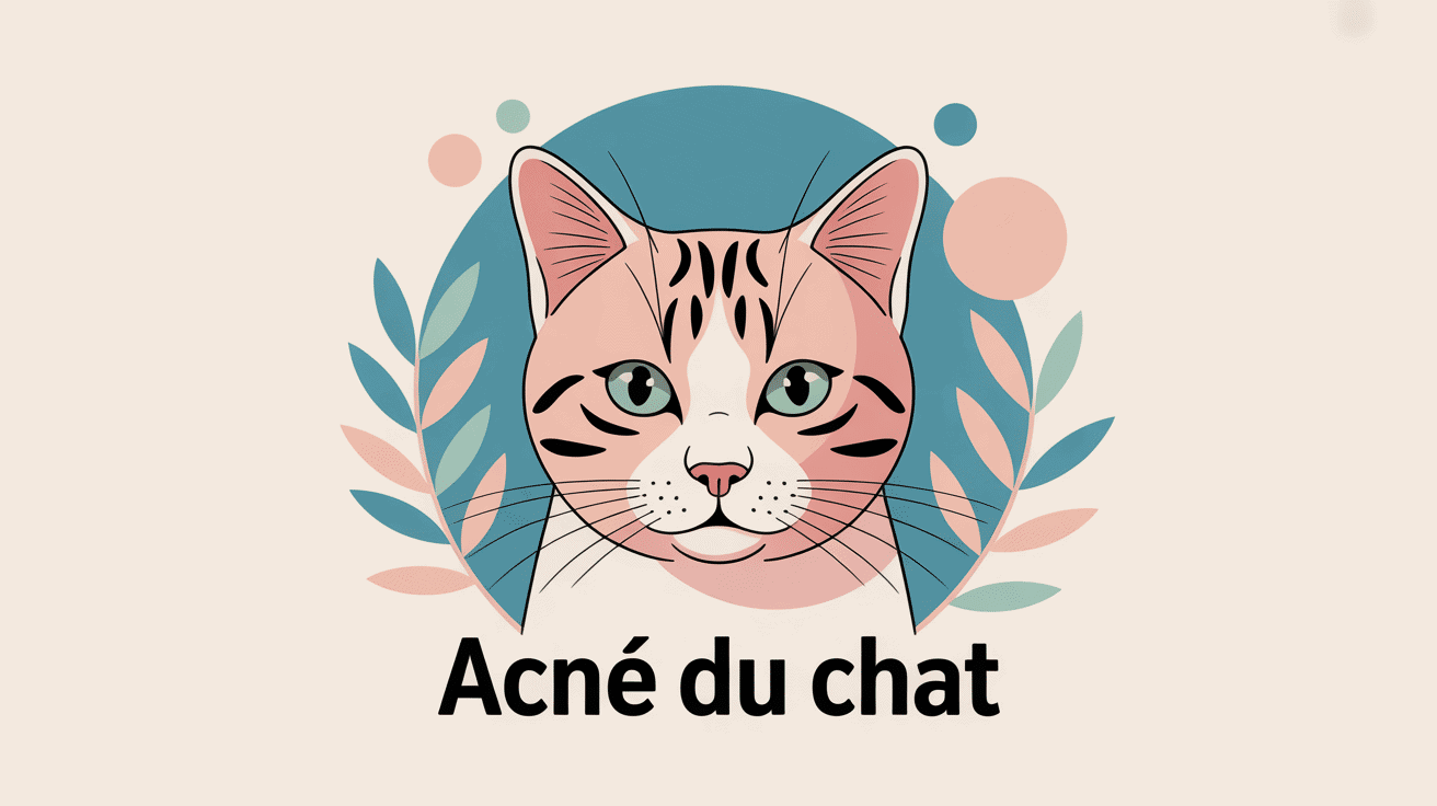 illustration acné du chat menton points noirs