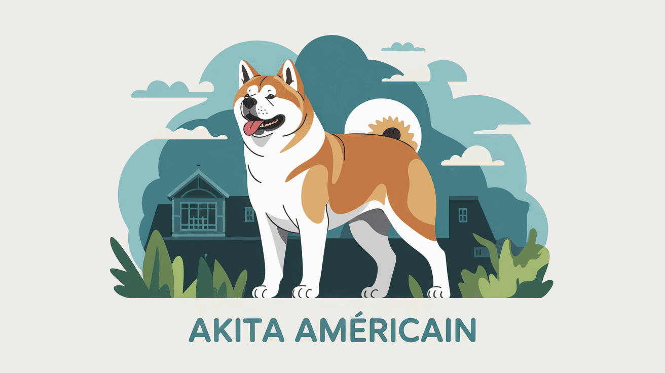 akita americain illustration centrale noble