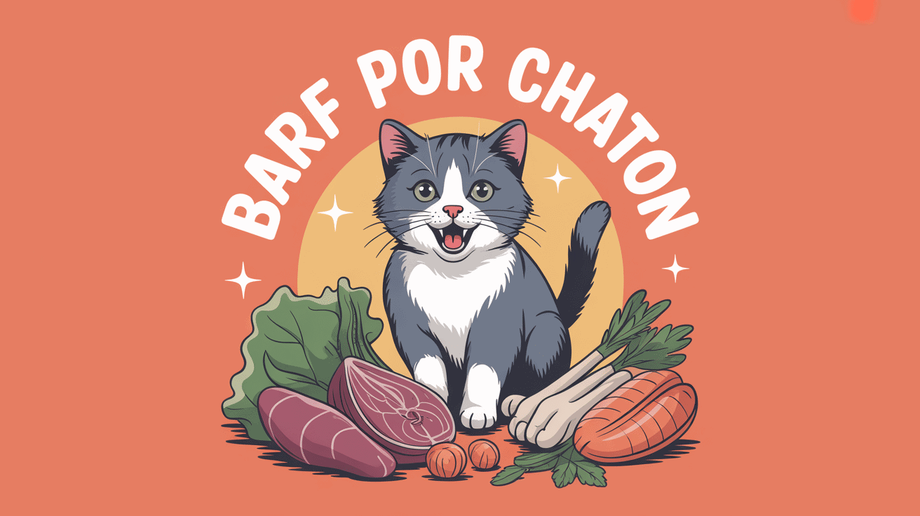 BARF chaton aliments crus illustration hygiène