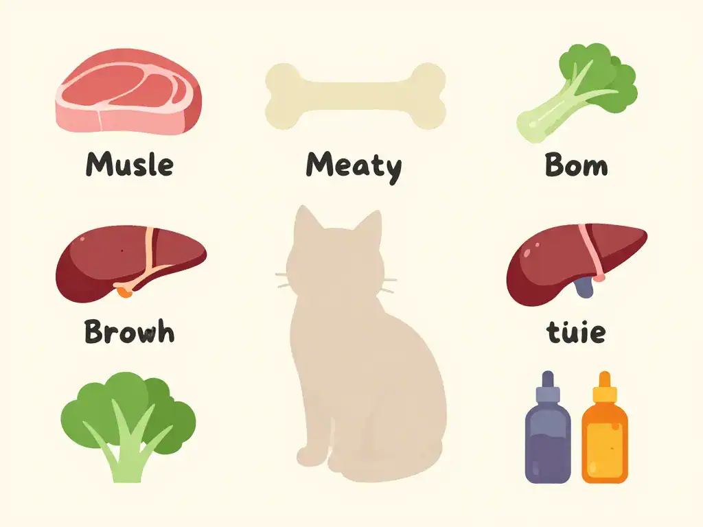 BARF chaton recette équilibrée schéma visuel