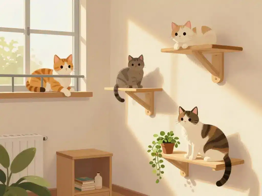 Chats avec barre à chat adaptée à chaque environnement