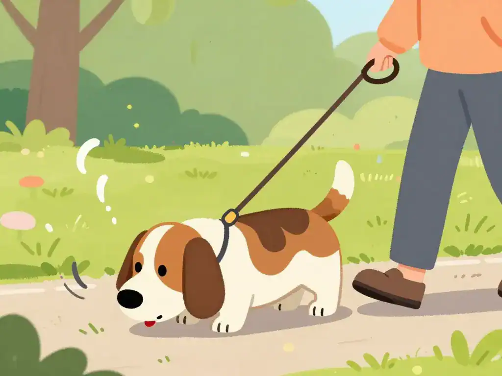 basset hound promenade activité éducation