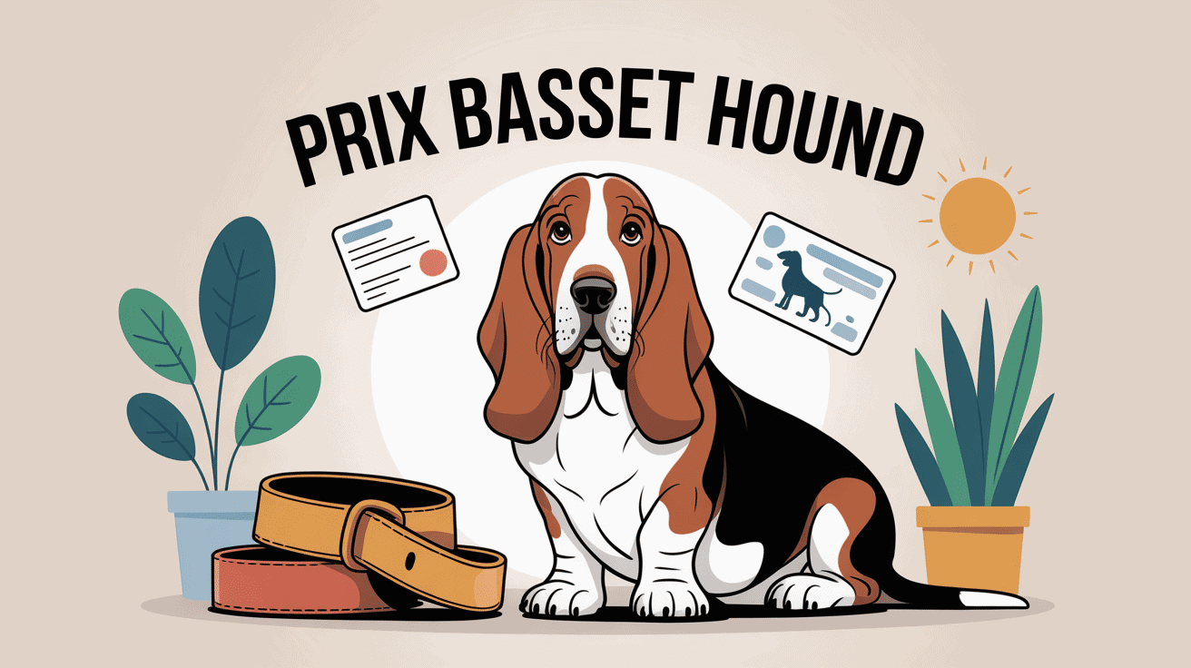 Basset hound prix illustration préparant le budget adoption