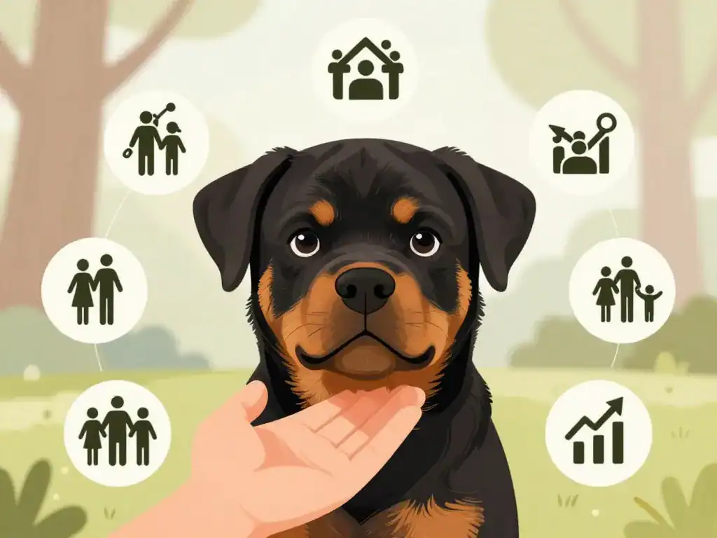 bebes rottweiler illustration besoins sante