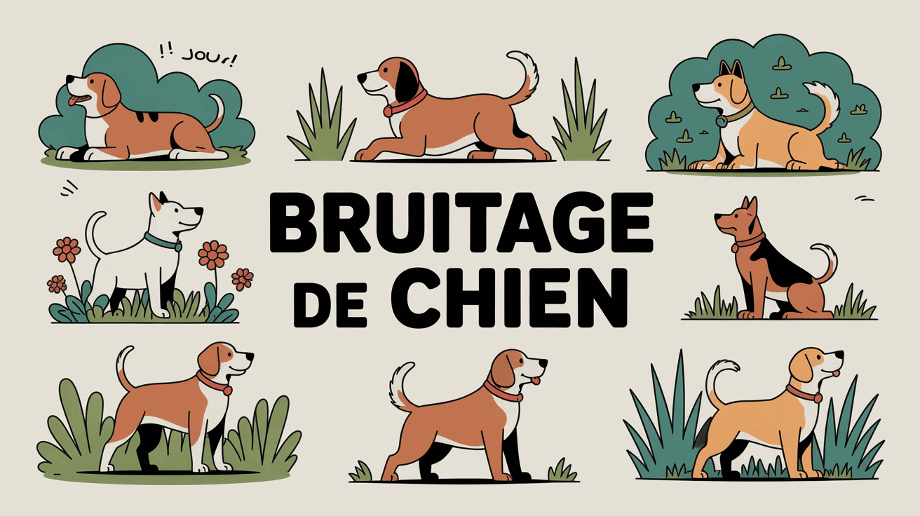 illustration créative bruitage de chien divers environnements