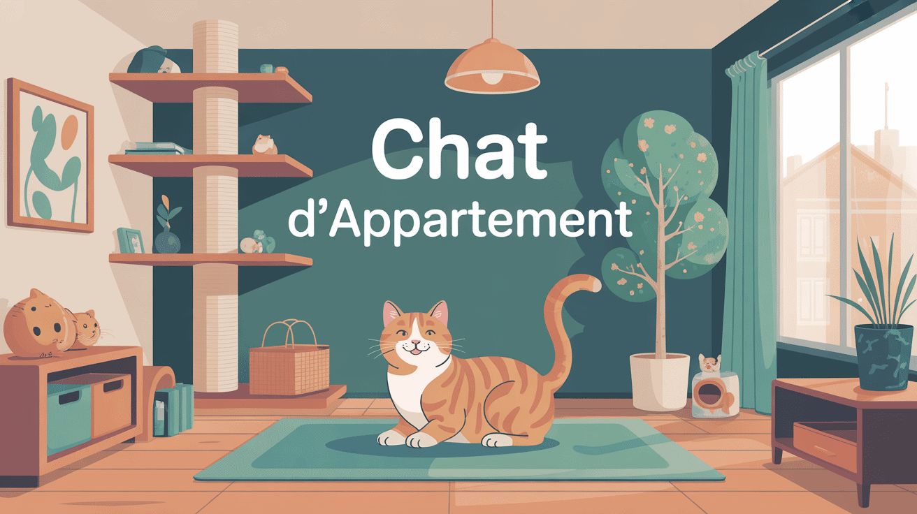 Chat d'appartement illustration espaces de vie