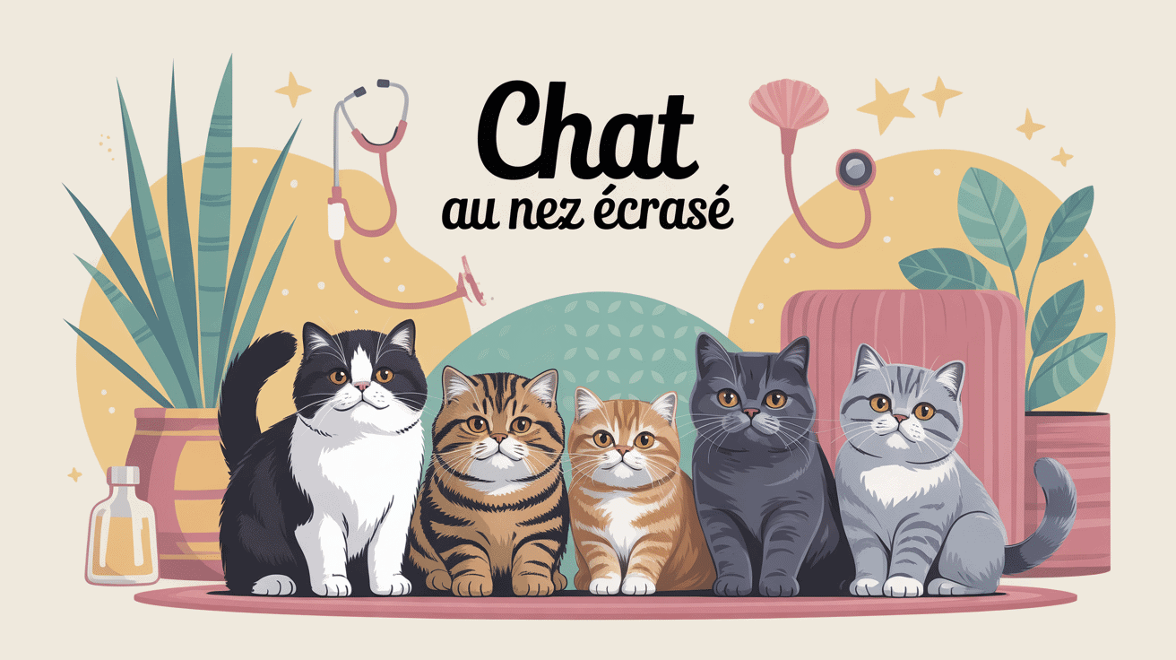 illustration chat nez écrasé races et soins