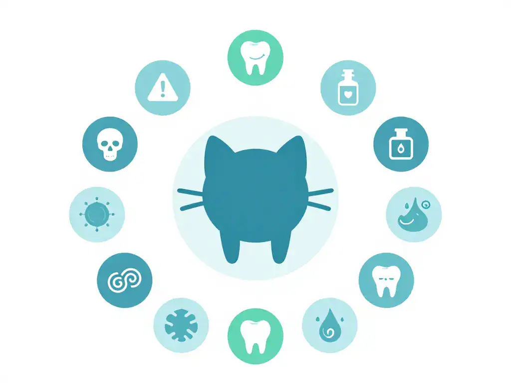 chat qui bave causes symptômes diagramme