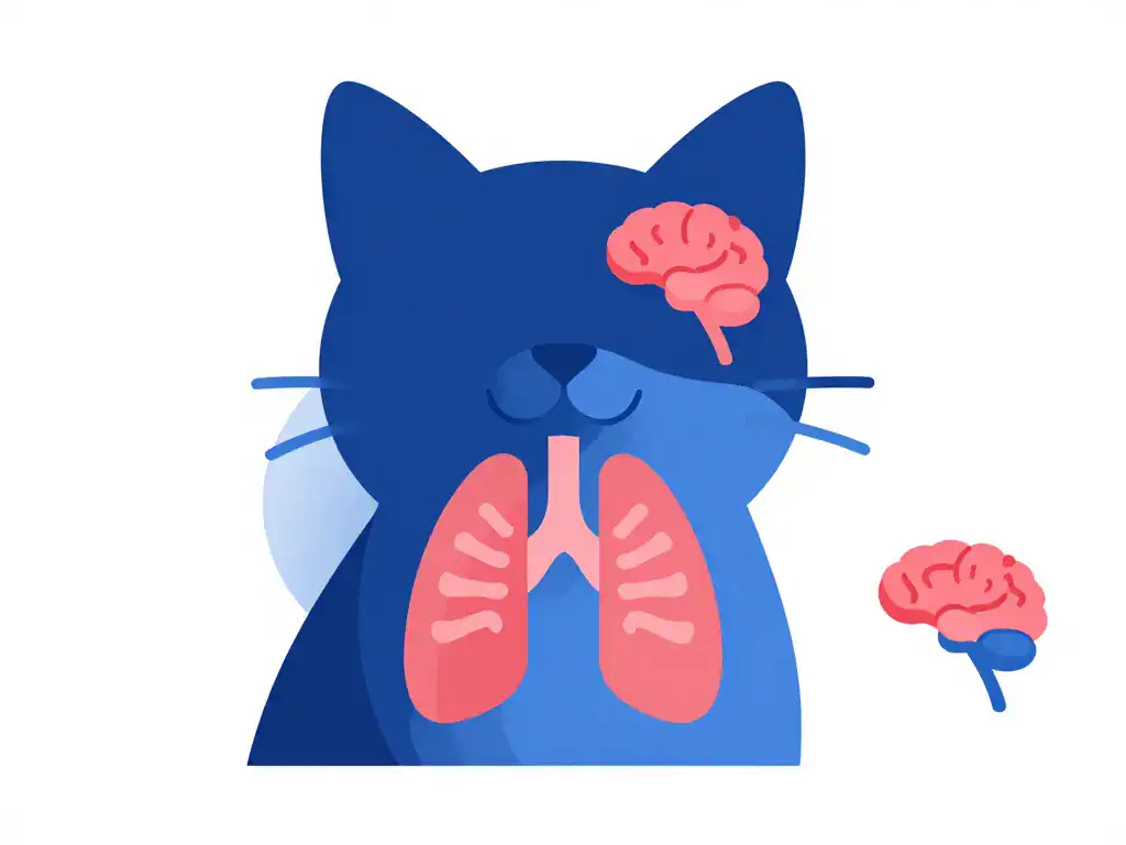 chat qui tire la langue causes médicales visuel