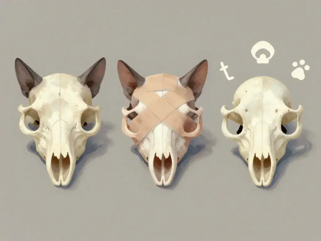 causes courantes chat tete plate deformations trauma et genetique