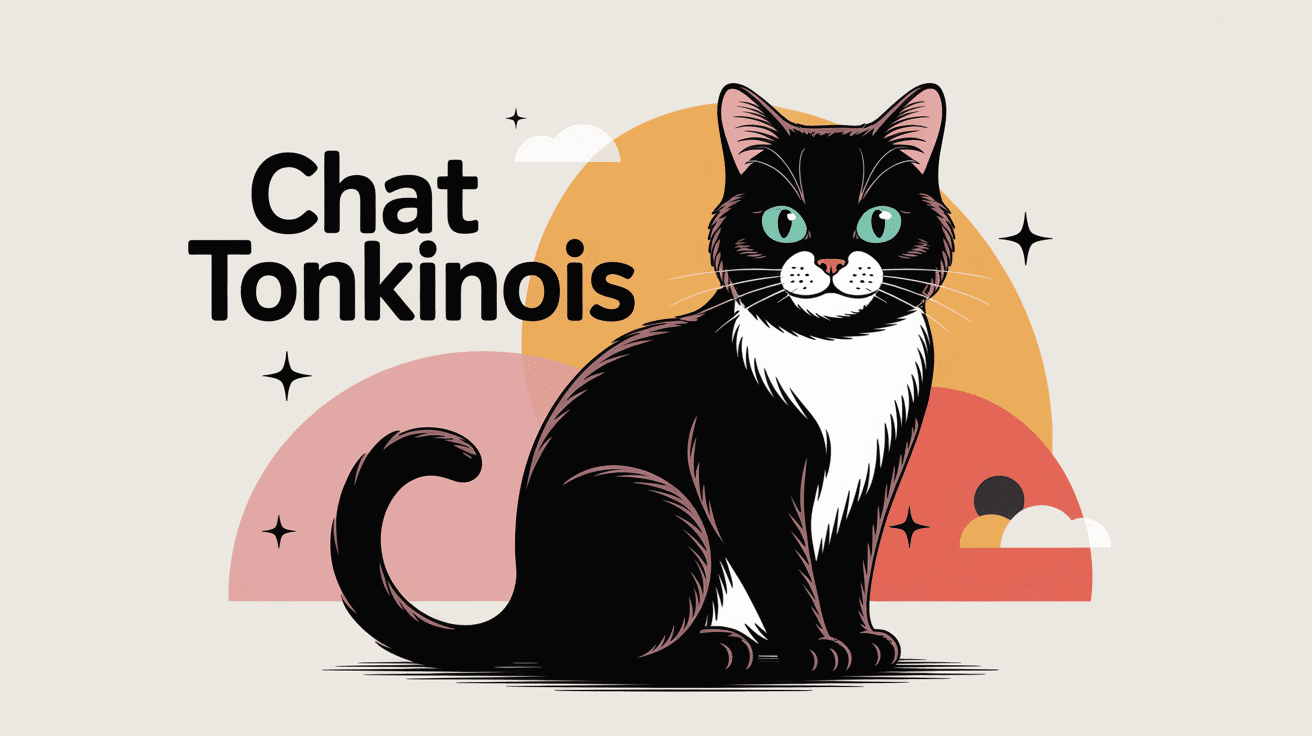 Chat tonkinois élégant yeux turquoise