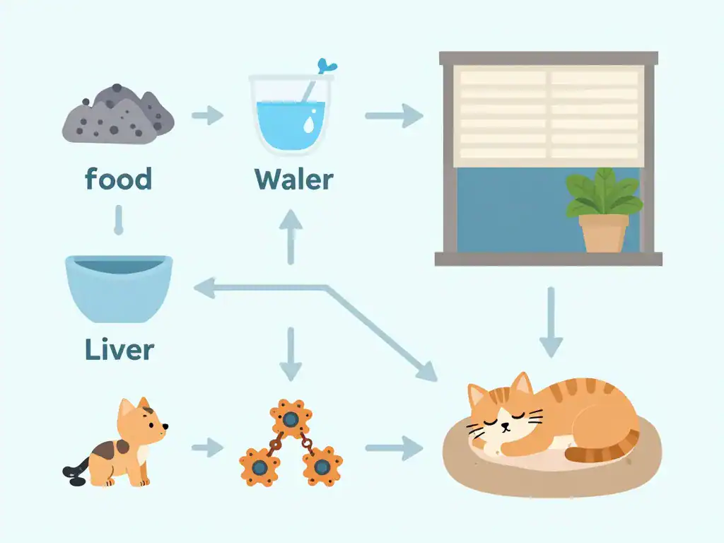 Faire garder son chat préparation maison schéma