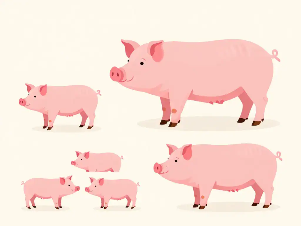 Schéma des catégories femelle du cochon truie cochette verrat