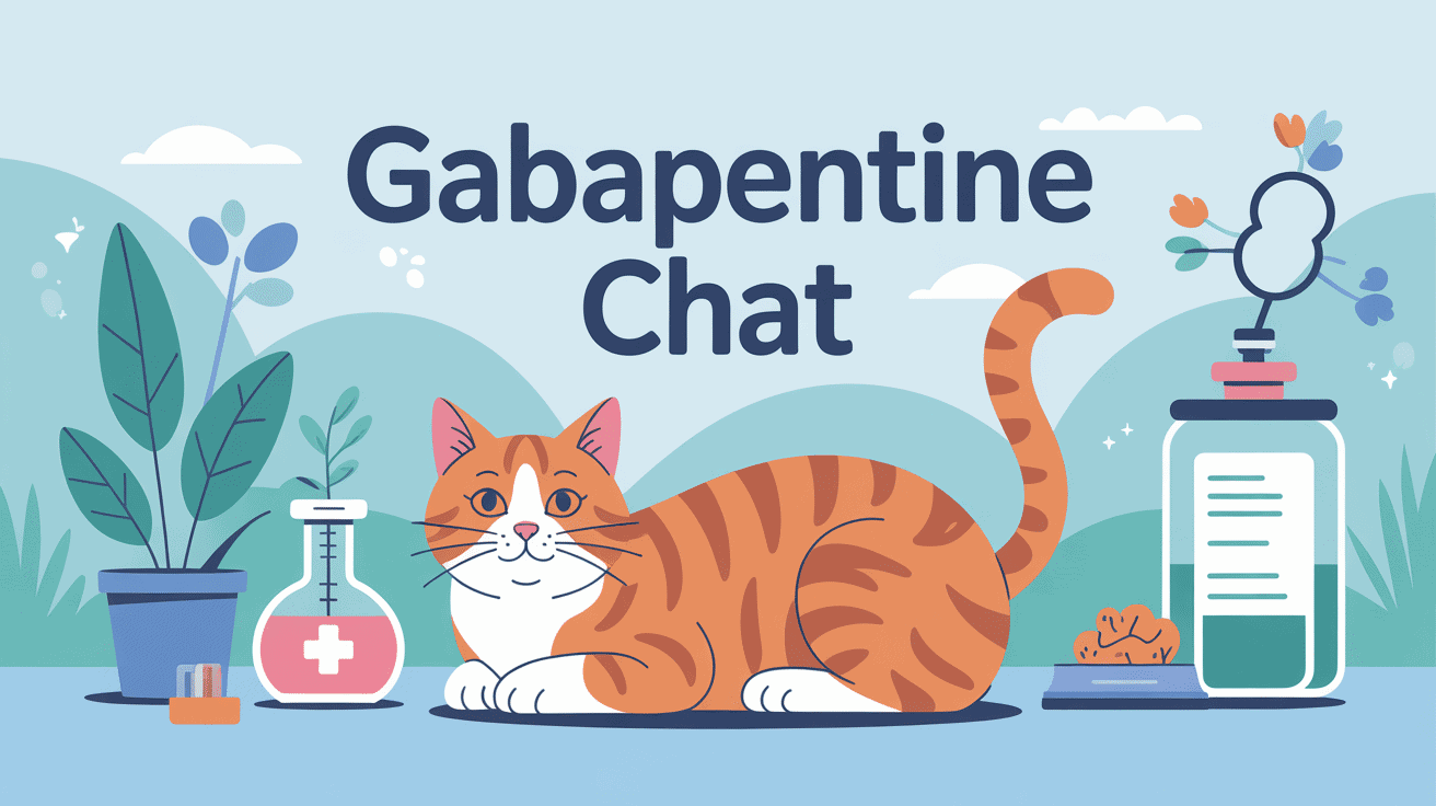 Gabapentine chat illustration détente soins vétérinaires