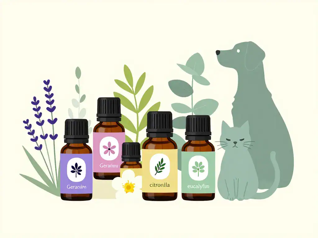 huiles essentielles contre les puces huiles lavande géranium chat chien