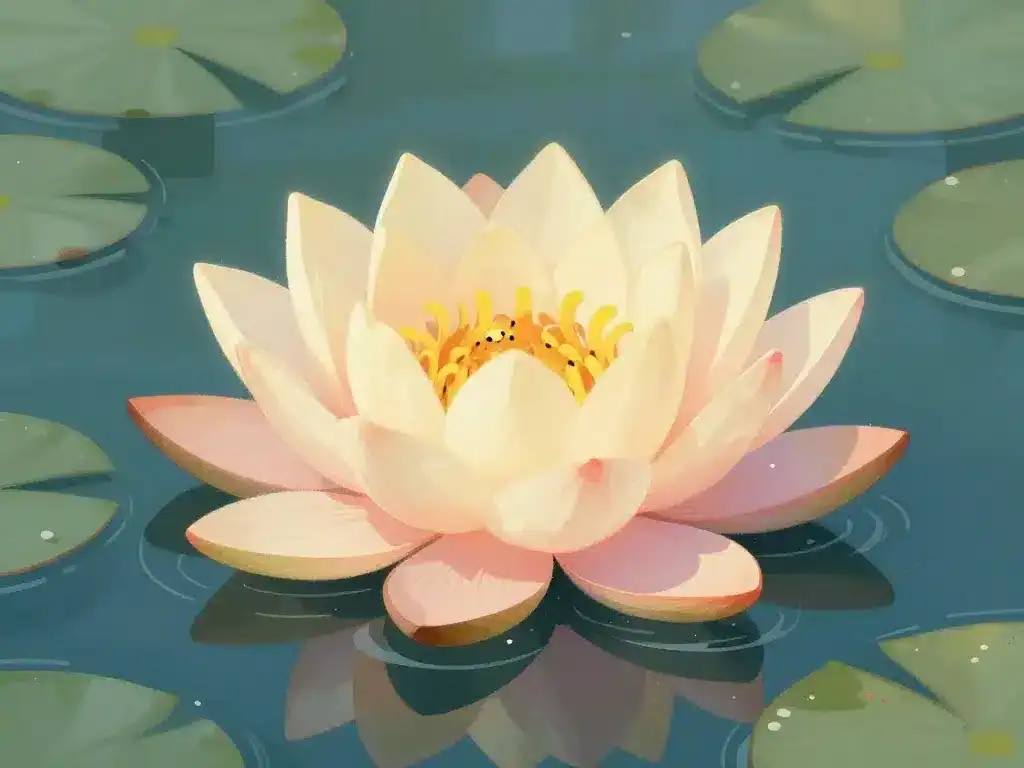 Illustration créature imaginaire nénuphar animal