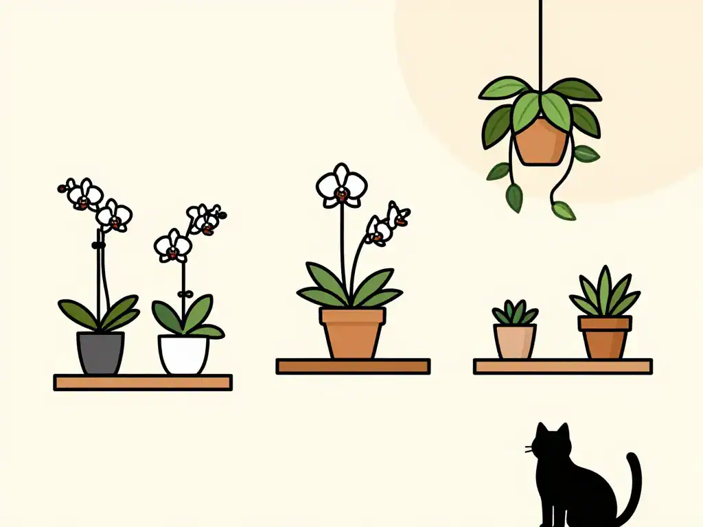 sécurité orchidées chat idées
