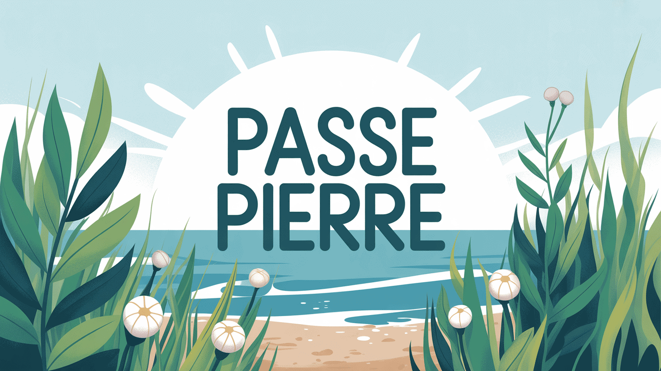 illustration passe pierre salicorne vert bord de mer