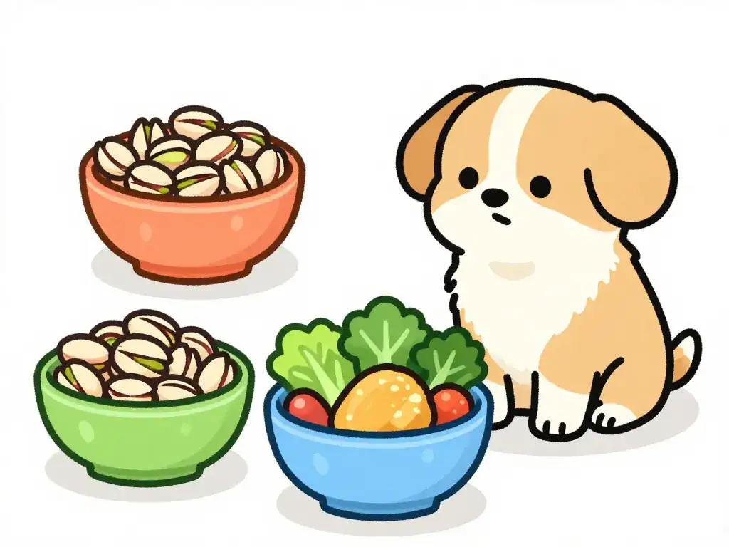 chien choisit alternatives saines à pistache chien