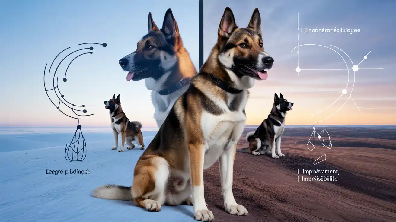 Belusky, chien hybride sportif et athlétique