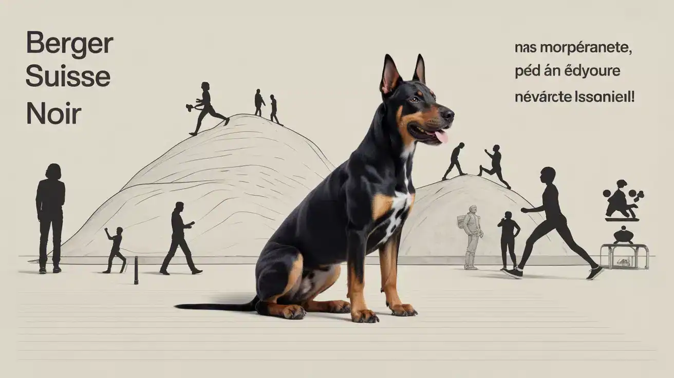 berger suisse noir en posture confiante, exercice et équilibre